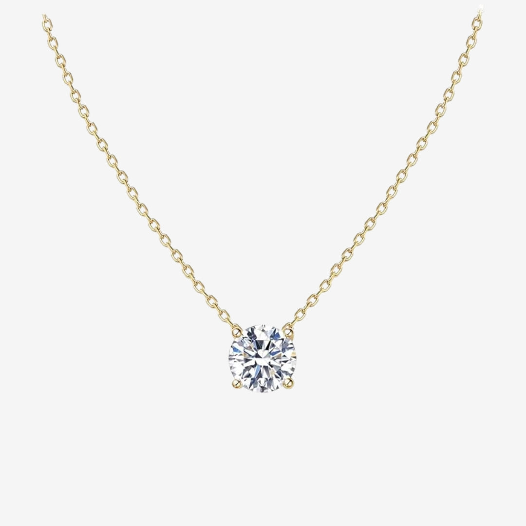 COLLIER SOLITAIRE PLAQUÉ OR