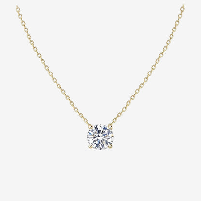 COLLIER SOLITAIRE PLAQUÉ OR