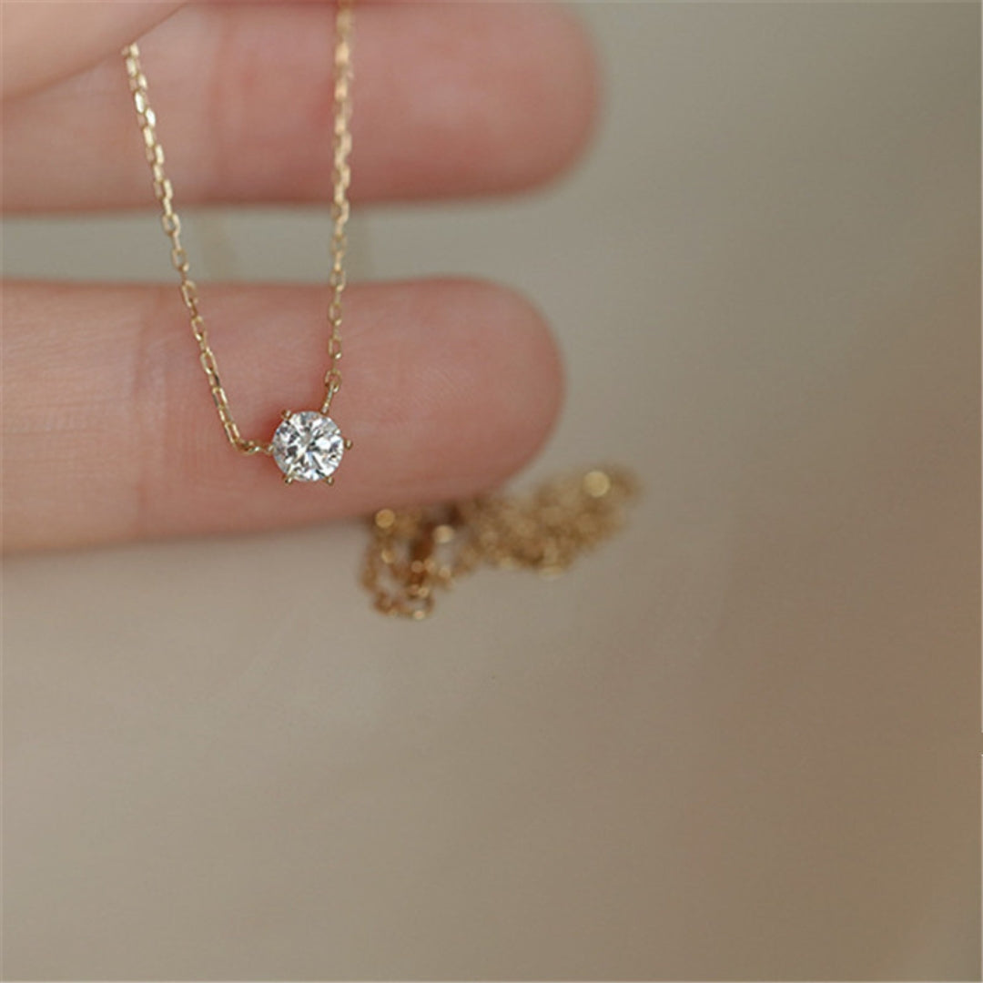 COLLIER SOLITAIRE PLAQUÉ OR