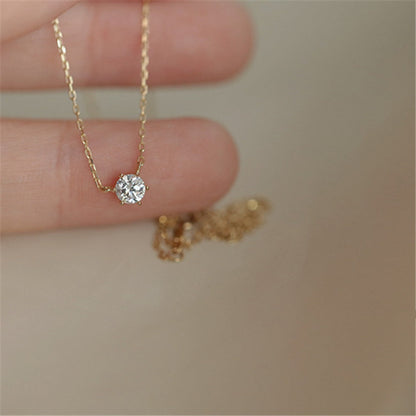COLLIER SOLITAIRE PLAQUÉ OR
