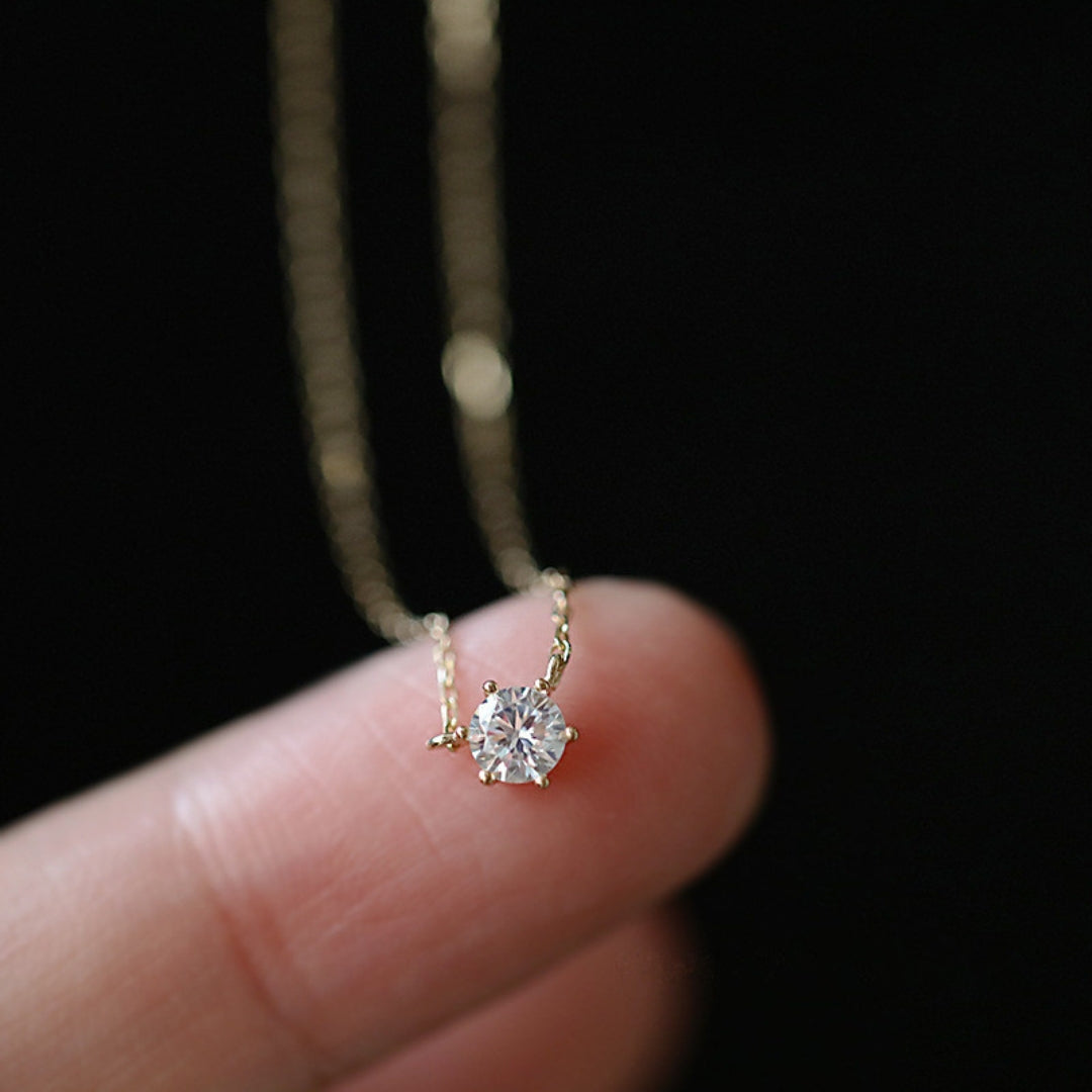 COLLIER SOLITAIRE PLAQUÉ OR