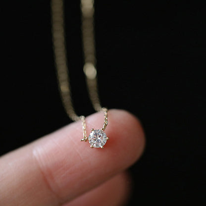 COLLIER SOLITAIRE PLAQUÉ OR