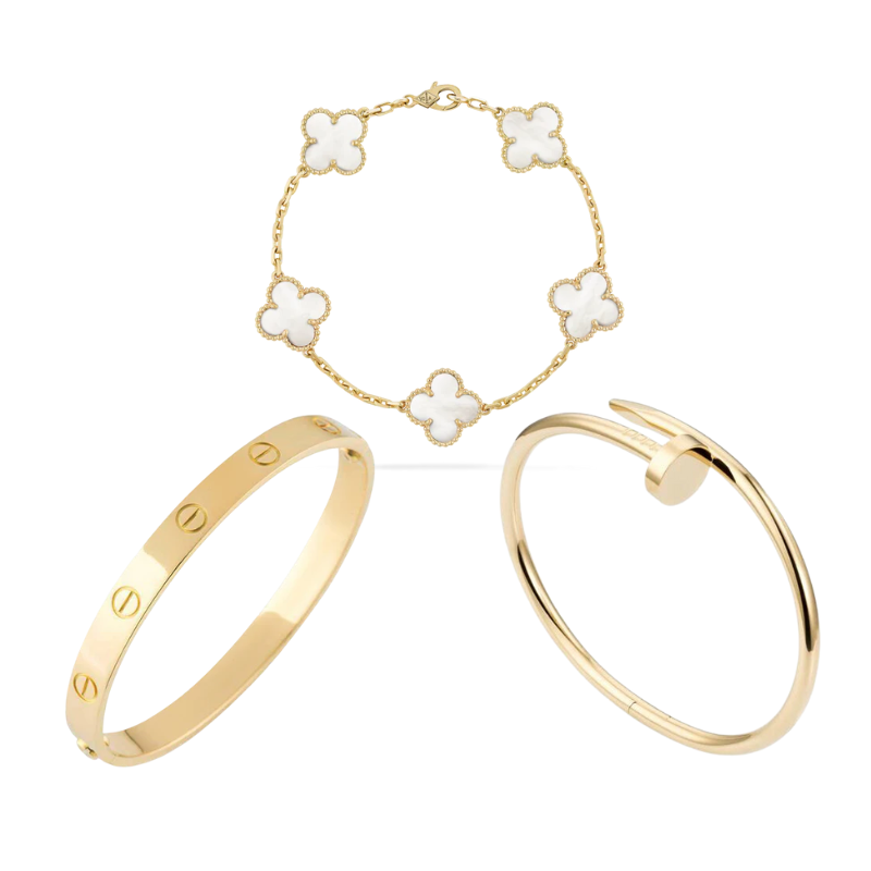 TRIO ESSENTIEL EMPILABLE | OR - BLANC
