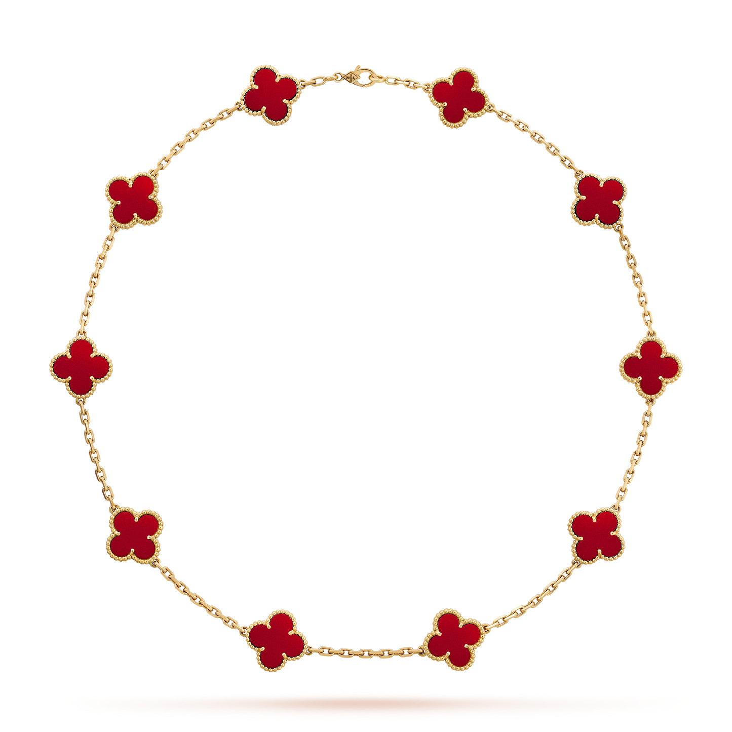 COLLIER TRÈFLE 10 MOTIFS | ROUGE
